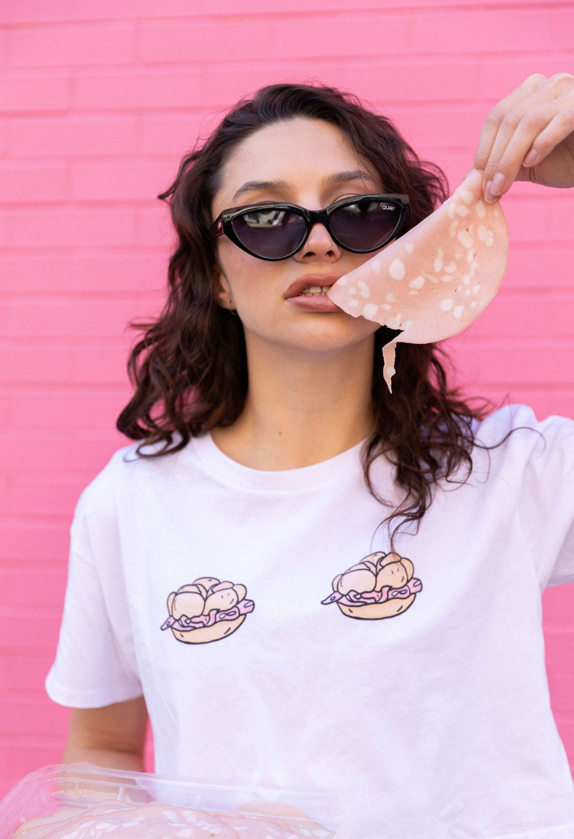 mortadella mami crop top