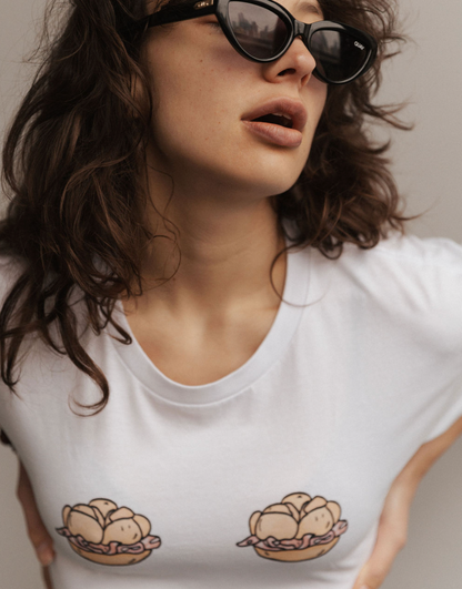 mortadella mami crop top *original artwork*