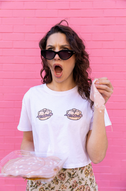 mortadella mami crop top *original artwork*